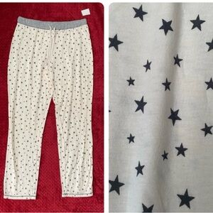Kensie Stars Print Pajama Only Pants Ivory women’s size M